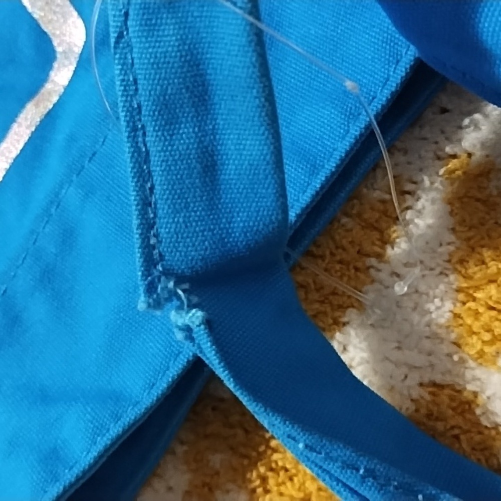 Vibrant Blue PINK Victoria's Secret Tote - Picture 6 of 6